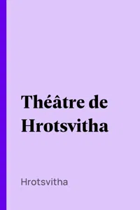 Théâtre de Hrotsvitha_cover