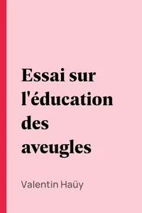 Essai sur l'éducation des aveugles_cover