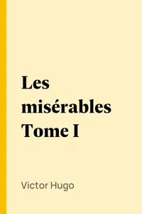 Les misérables Tome I_cover