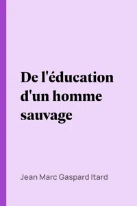 De l'éducation d'un homme sauvage_cover