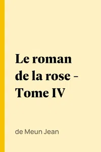 Le roman de la rose - Tome IV_cover