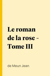 Le roman de la rose - Tome III_cover