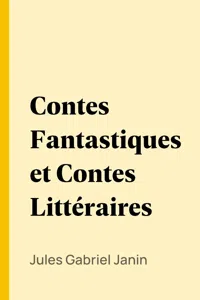 Contes Fantastiques et Contes Littéraires_cover