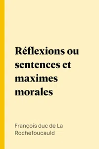 Réflexions ou sentences et maximes morales_cover