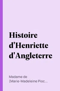 Histoire d'Henriette d'Angleterre_cover