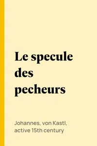 Le specule des pecheurs_cover