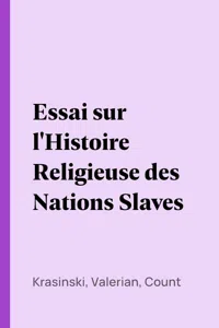 Essai sur l'Histoire Religieuse des Nations Slaves_cover