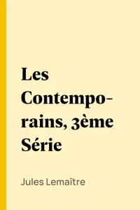 Les Contemporains, 3ème Série_cover