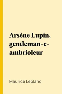 Arsène Lupin, gentleman-cambrioleur_cover