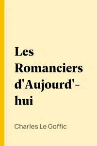 Les Romanciers d'Aujourd'hui_cover