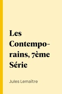 Les Contemporains, 7ème Série_cover