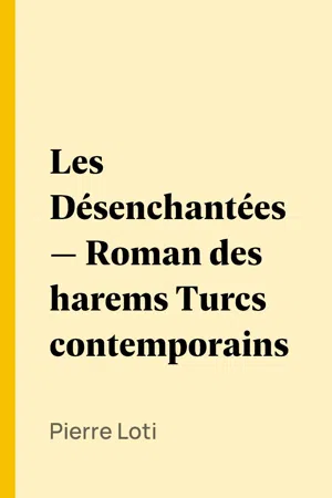 Les Désenchantées — Roman des harems Turcs contemporains