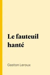 Le fauteuil hanté_cover