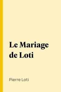 Le Mariage de Loti_cover