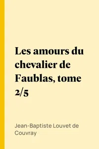 Les amours du chevalier de Faublas, tome 2/5_cover