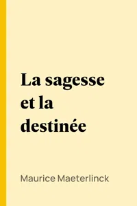 La sagesse et la destinée_cover