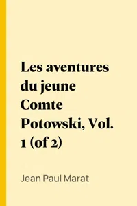 Les aventures du jeune Comte Potowski, Vol. 1_cover