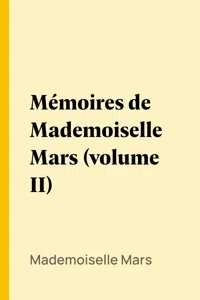 Mémoires de Mademoiselle Mars_cover