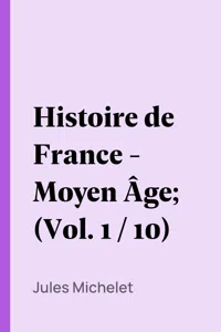 Histoire de France - Moyen Âge_cover