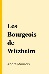 Les Bourgeois de Witzheim_cover