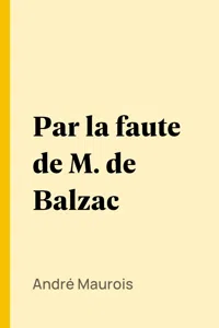 Par la faute de M. de Balzac_cover