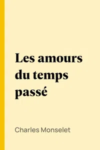 Les amours du temps passé_cover