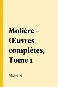 Molière - Œuvres complètes, Tome 1_cover