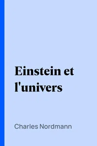 Einstein et l'univers_cover