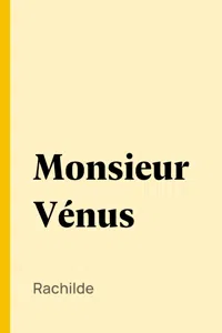 Monsieur Vénus_cover