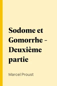 Sodome et Gomorrhe - Deuxième partie_cover