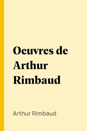 Oeuvres de Arthur Rimbaud