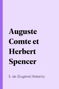 Auguste Comte et Herbert Spencer_cover