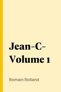 Jean-Christophe Volume 1_cover