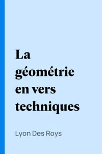 La géométrie en vers techniques_cover