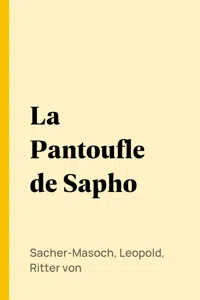 La Pantoufle de Sapho_cover