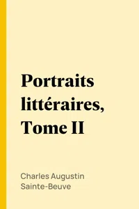 Portraits littéraires, Tome II_cover