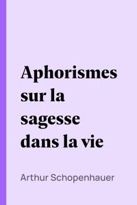 Aphorismes sur la sagesse dans la vie_cover