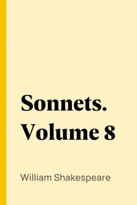 Sonnets. Volume 8_cover