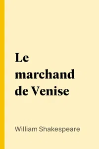 Le marchand de Venise_cover