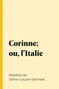 Corinne; ou, l'Italie_cover