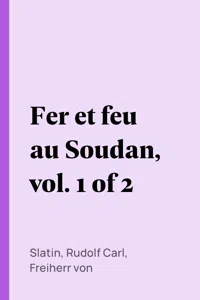 Fer et feu au Soudan, vol. 1 of 2_cover