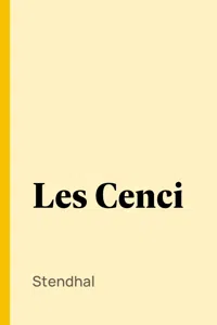 Les Cenci_cover