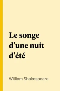 Le songe d'une nuit d'été_cover