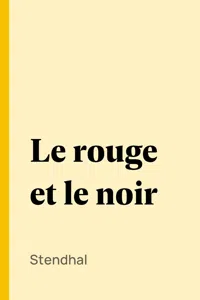 Le rouge et le noir_cover