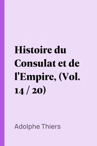 Histoire du Consulat et de l'Empire_cover