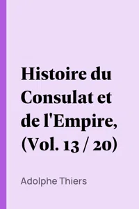 Histoire du Consulat et de l'Empire_cover