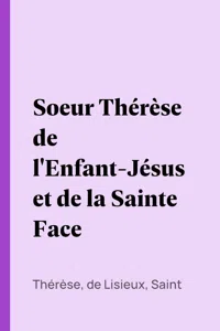 Soeur Thérèse de l'Enfant-Jésus et de la Sainte Face_cover