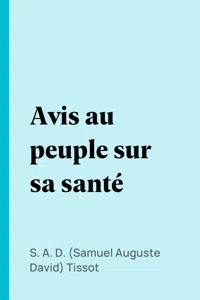 Avis au peuple sur sa santé_cover