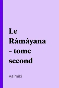 Le Râmâyana - tome second_cover