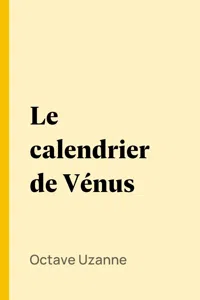 Le calendrier de Vénus_cover